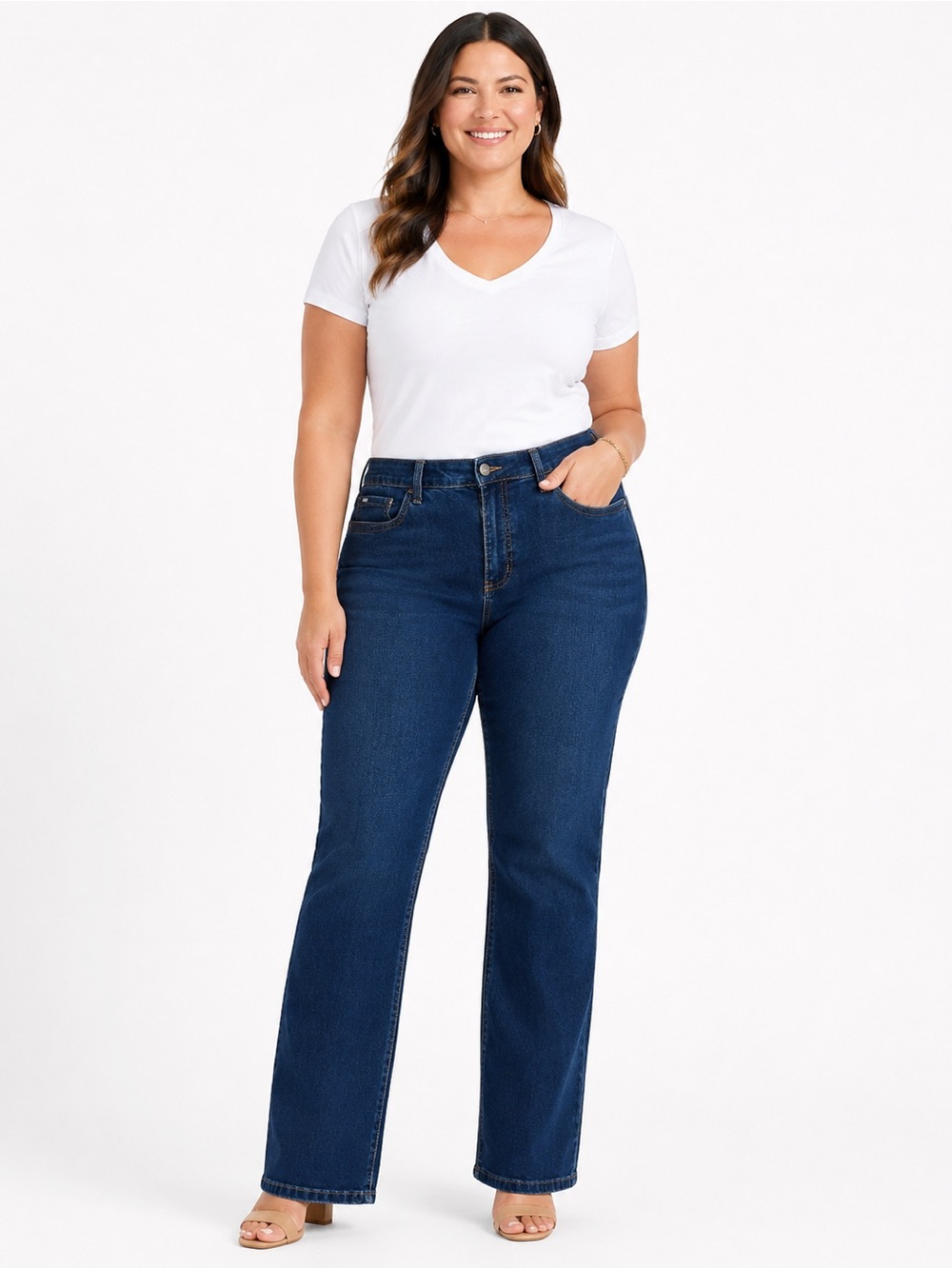 FDJ Dark Wash Straight Leg Jeans size 16